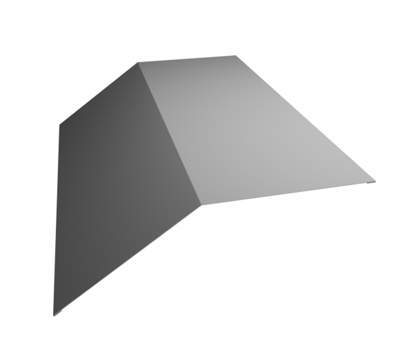 Планка конька плоского 190х190 0,5 Satin с пленкой RAL 9003 сигнальный белый (2м)