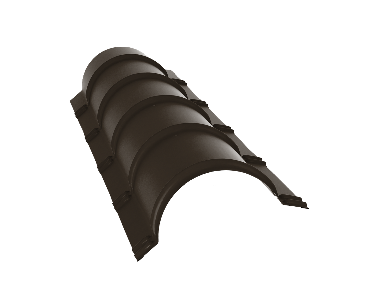 Планка конька полукруглого 0,45 Drap RR 32 темно-коричневый (1,97м)