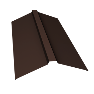 Планка конька прямоугольного 150х30х150 0,5 Satin Matt RAL 8017 шоколад (3м)