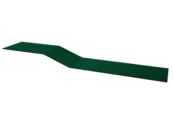 Планка крепежная фальц 0,45 Drap RAL 6005 зеленый мох (3м)