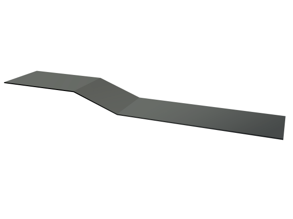 Планка крепежная фальц 0,45 PE с пленкой RAL 7005 мышино-серый (2м)