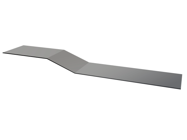 Планка крепежная фальц 0,45 PE с пленкой RAL 9006 бело-алюминиевый (2м)