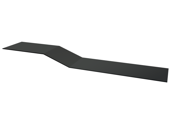 Планка крепежная фальц Grand Line 0,5 GreenCoat Pural BT, matt RR2H3 (RAL 7016 антрацитово-серый) (2м)