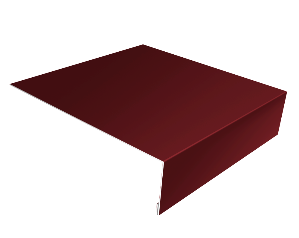 Планка лобовая/околооконная простая 190х50 0,45 PE с пленкой RAL 3005 красное вино (3м)