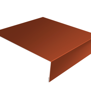 Планка лобовая/околооконная простая 190х50 0,5 Satin Matt RAL 8004 терракота (3м)