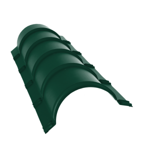 Планка малого конька полукруглого 0,5 Satin Matt RAL 6005 зеленый мох (1,97м)