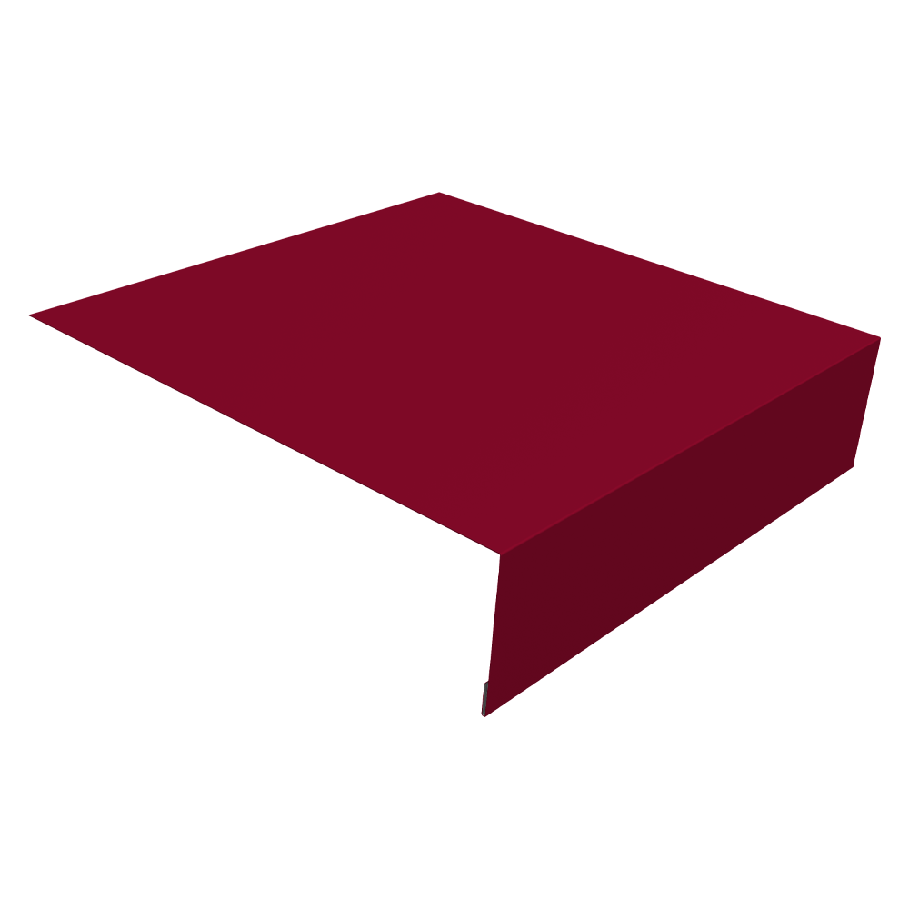 Планка околооконная простая 200х75 0,45 PE с пленкой RAL 3003 рубиново-красный (2м)