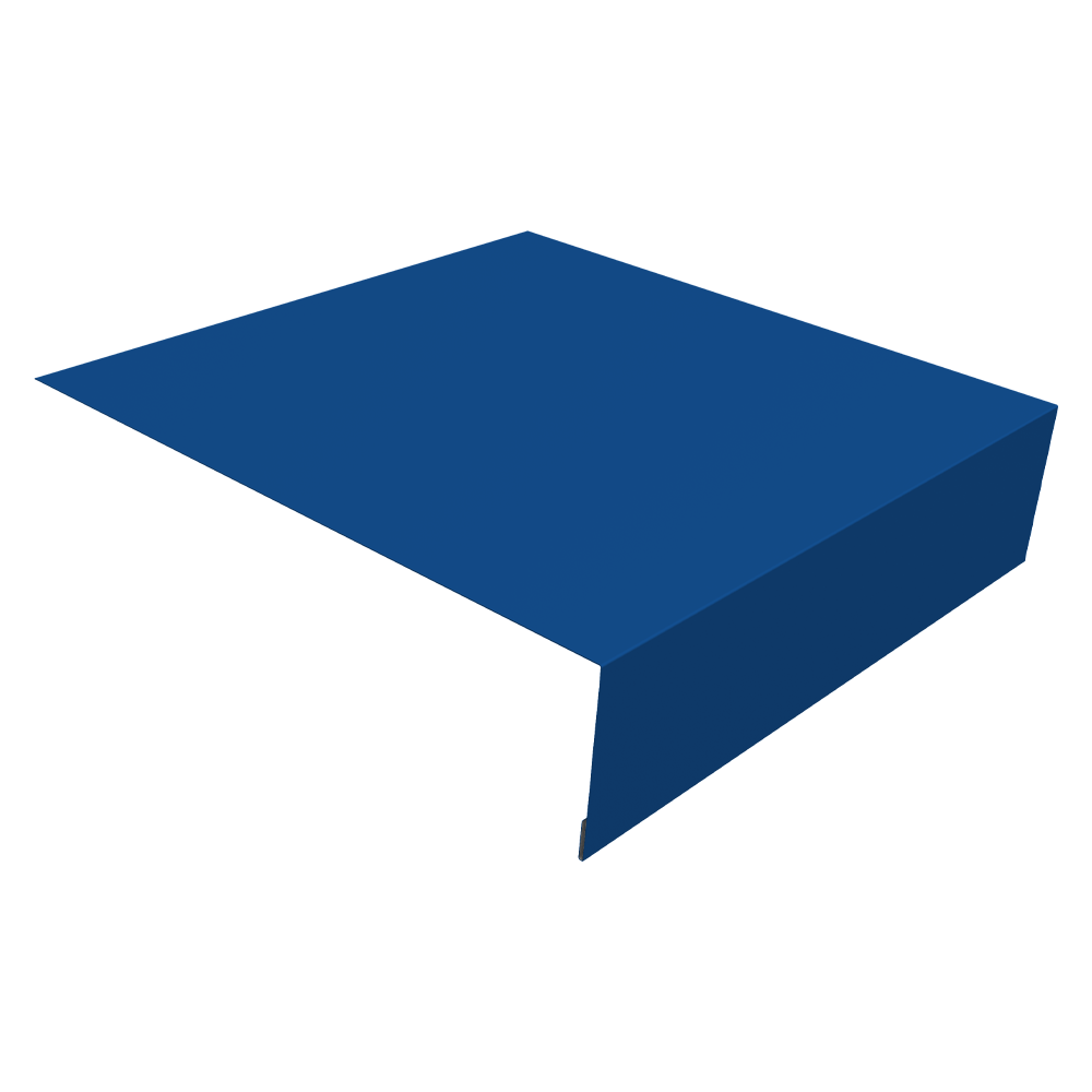 Планка околооконная простая 200х75 0,45 PE с пленкой RAL 5005 сигнальный синий (2м)