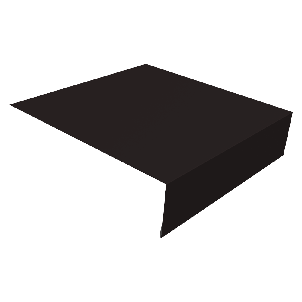 Планка околооконная простая 200х75 0,5 PurPro Matt 275 RAL 9005 черный (2м)