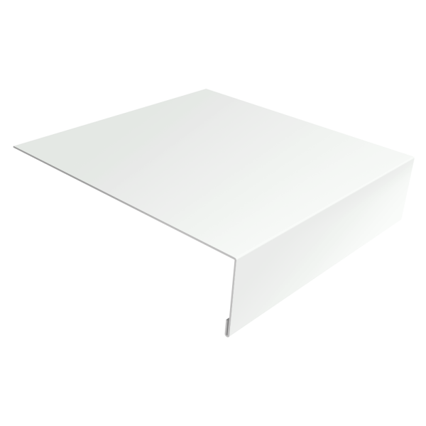 Планка околооконная простая 200х75 0,5 Satin с пленкой RAL 9003 сигнальный белый (3м)