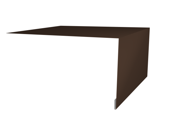Планка околооконная простая 250х50 0,5 Satin Matt RAL 8017 шоколад (2м)