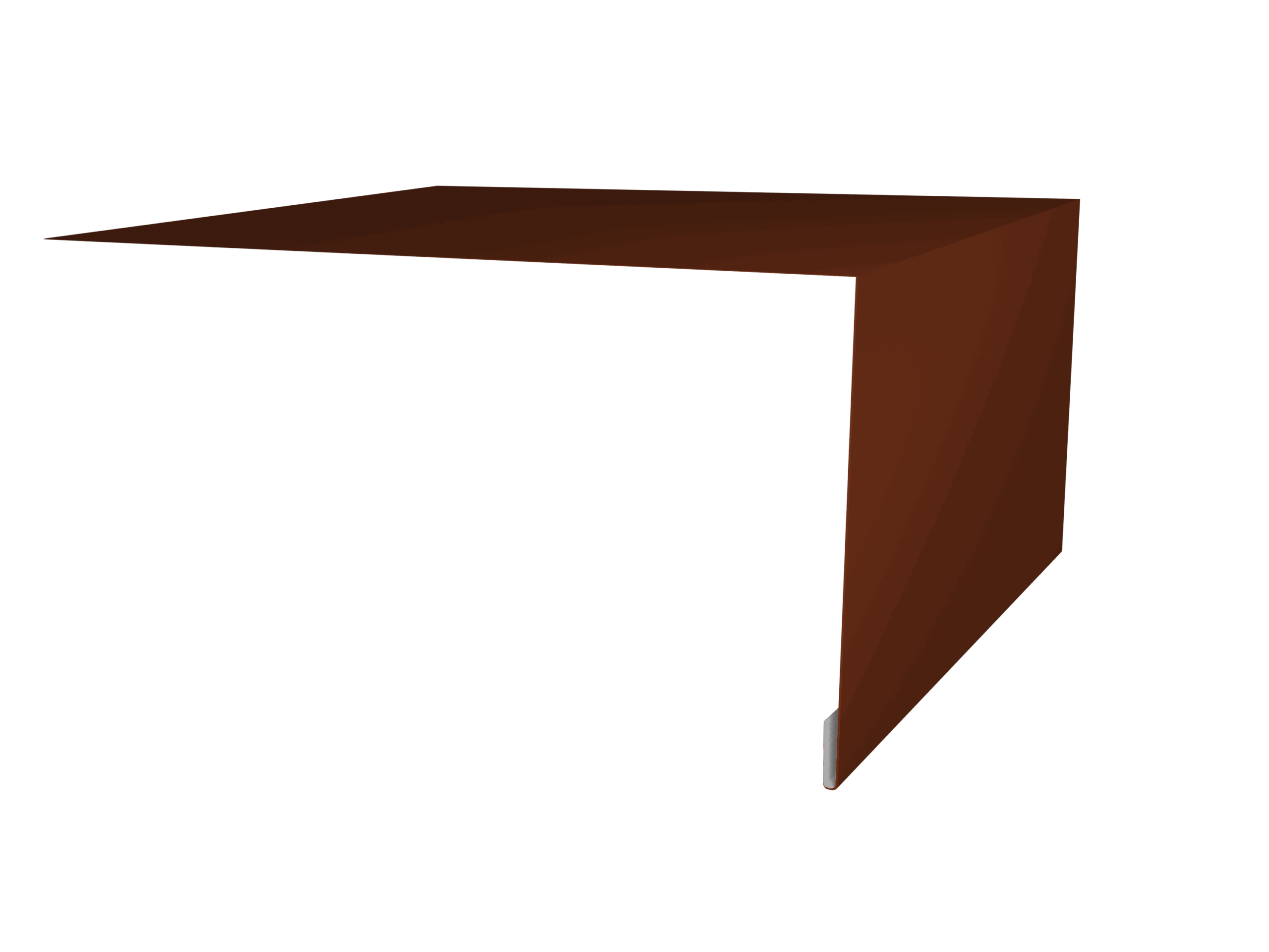 Планка околооконная простая 250х75 0,45 PE с пленкой RAL 3009 оксидно-красный (3м)