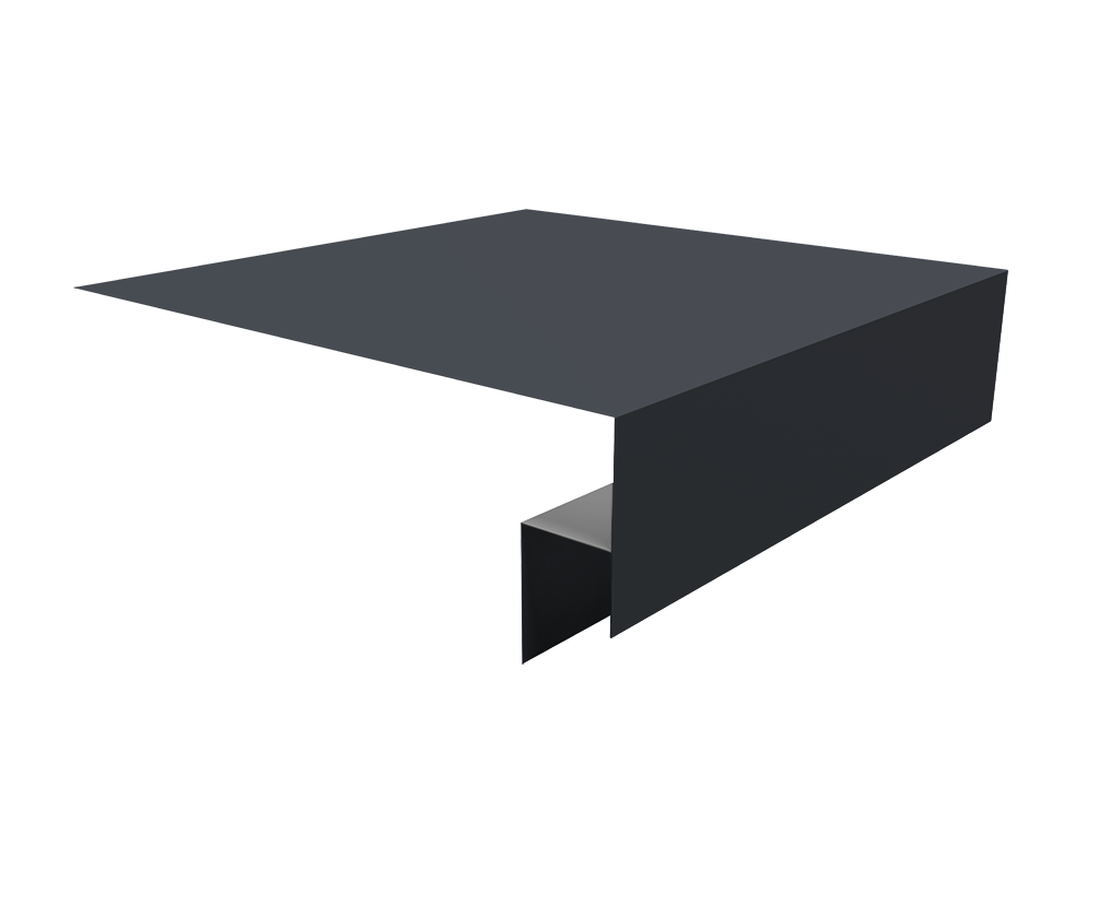 Планка околооконная сложная Блок-Хаус new Grand Line 200х50х27 0,45 PE с пленкой RAL 7024 мокрый асфальт (3м)