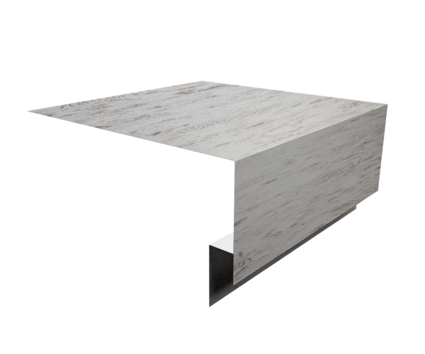Планка околооконная сложная Блок-Хаус new Grand Line 200х75х27 0,45 Print Elite Snow Wood TwinColor (2м)