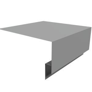 Планка околооконная сложная Блок-Хаус new Grand Line 200х75х27 0,5 Satin с пленкой RAL 9006 бело-алюминиевый (3м)