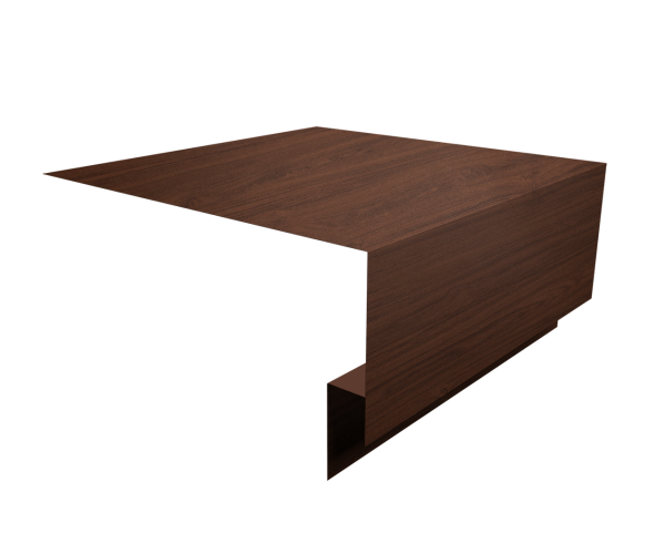 Планка околооконная сложная Экобрус Grand Line 200х75х25 0,45 Print Elite Choco Wood TwinColor (3м)