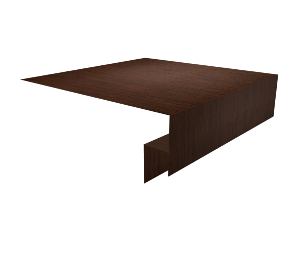 Планка околооконная сложная Экобрус Grand Line 250х50х25 0,45 Print Elite Choco Wood TwinColor (2м)