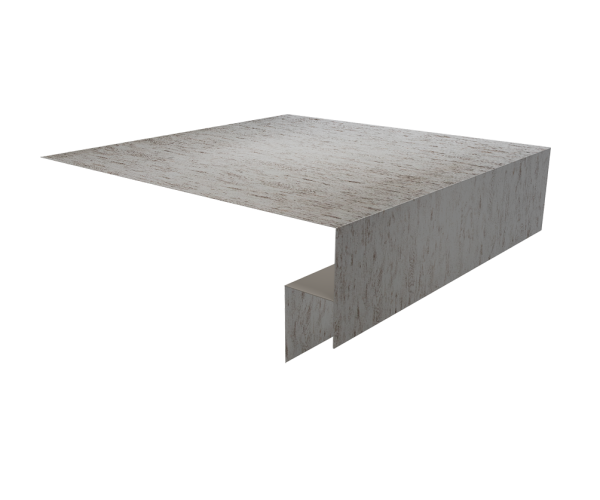 Планка околооконная сложная Экобрус Grand Line 250х50х25 0,45 Print Elite Snow Wood TwinColor (2м)