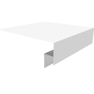 Планка околооконная сложная Экобрус Grand Line 250х50х25 0,5 Satin с пленкой RAL 9003 сигнальный белый (2м)