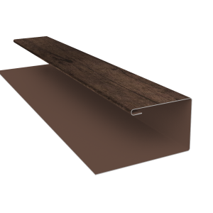 Планка П-образная Блок-Хаус new Grand Line 0,45 Print Elite Antique Wood TwinColor (3м)