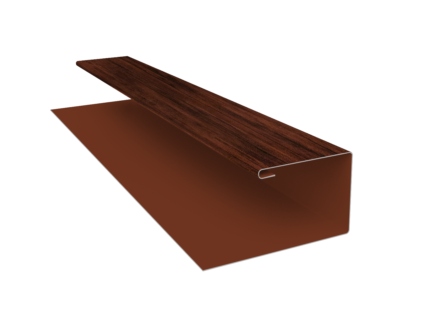 Планка П-образная Блок-Хаус new Grand Line 0,45 Print Elite Cherry Wood TwinColor (3м)