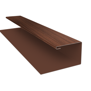 Планка П-образная Блок-Хаус new Grand Line 0,45 Print Elite Choco Wood TwinColor (3м)