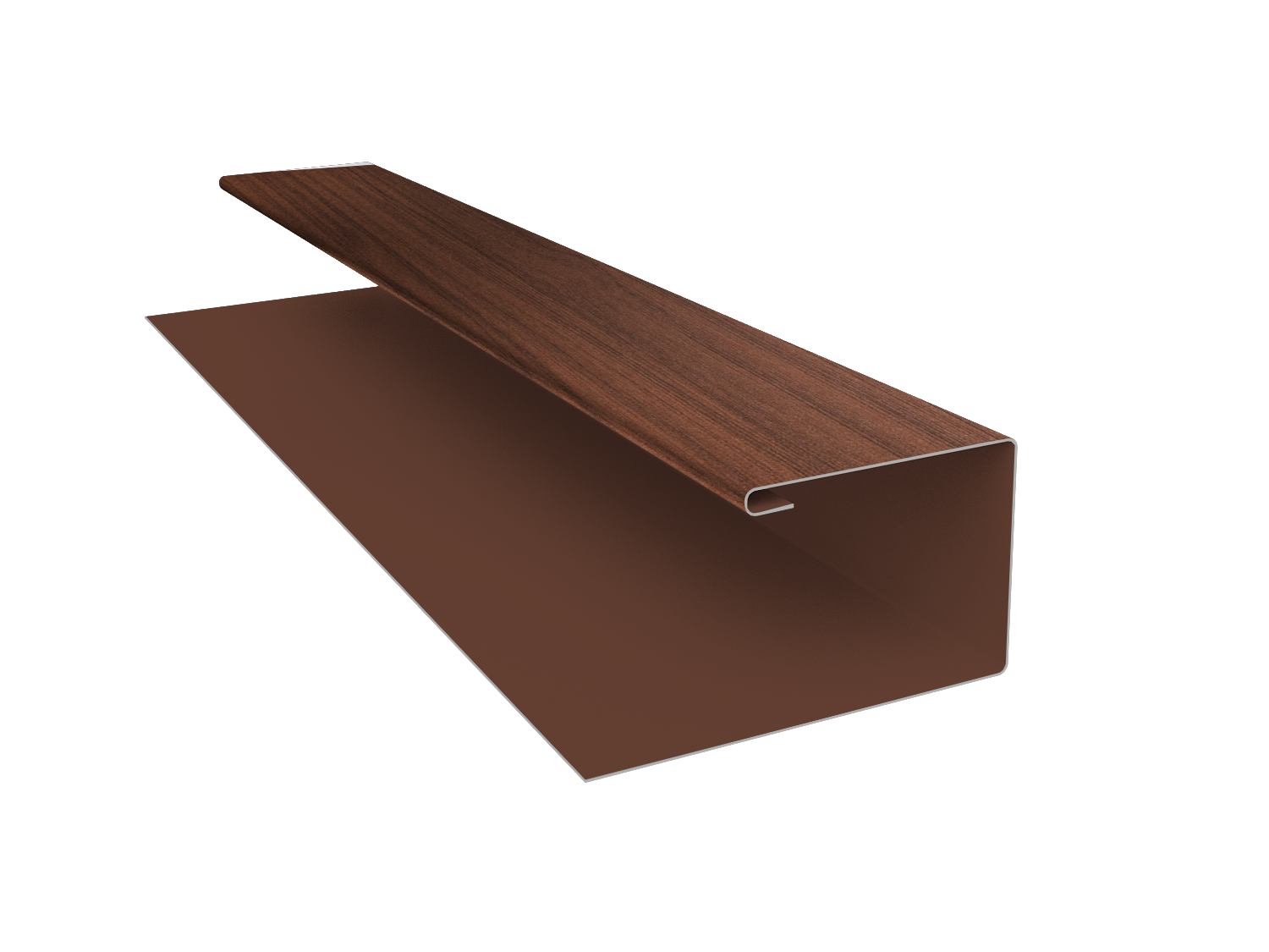 Планка П-образная Блок-Хаус new Grand Line 0,45 Print Elite Choco Wood TwinColor (3м)