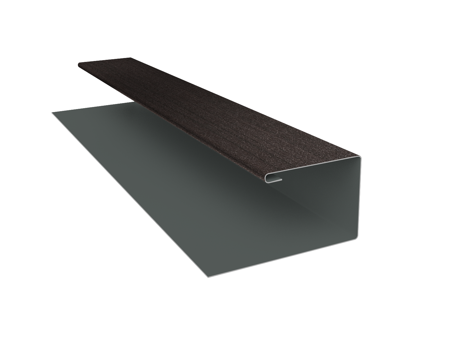 Планка П-образная Блок-Хаус new Grand Line 0,45 Print Elite Coffee Wood TwinColor (2м)