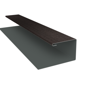 Планка П-образная Блок-Хаус new Grand Line 0,45 Print Elite Coffee Wood TwinColor (3м)