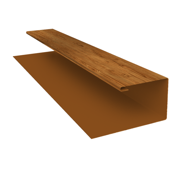 Планка П-образная Блок-Хаус new Grand Line 0,45 Print Elite Golden Wood TwinColor (2м)
