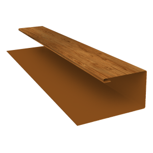 Планка П-образная Блок-Хаус new Grand Line 0,45 Print Elite Golden Wood TwinColor (3м)