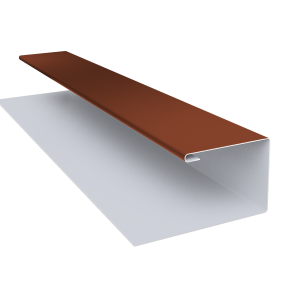 Планка П-образная Блок-Хаус new Grand Line 0,5 Satin с пленкой RAL 8004 терракота (2м)