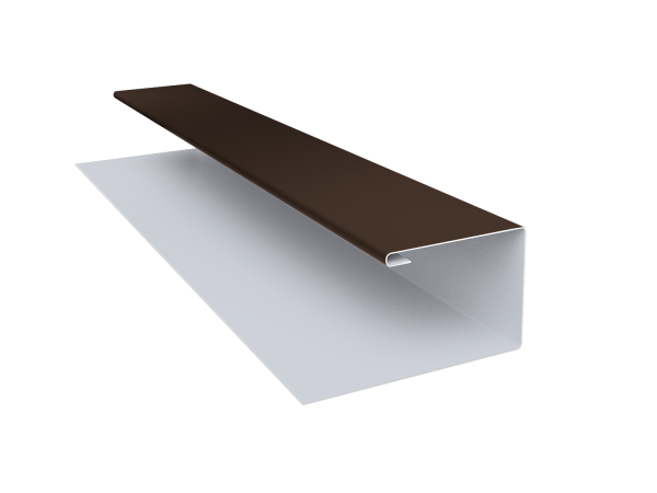 Планка П-образная Экобрус 0,5 Satin Matt RAL 8017 шоколад (3м)