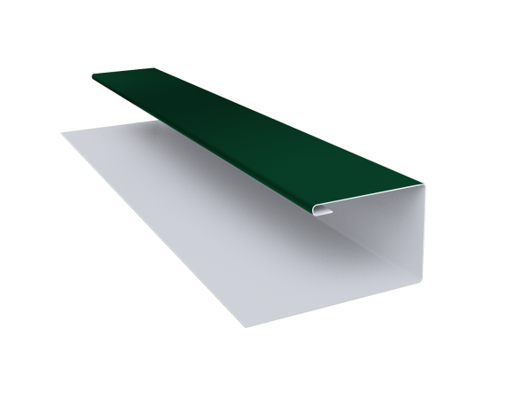 Планка П-образная Экобрус 0,5 Satin с пленкой RAL 6005 зеленый мох (2м)