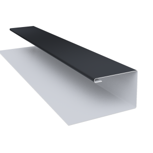 Планка П-образная Экобрус 0,5 Satin с пленкой RAL 7024 мокрый асфальт (2м)
