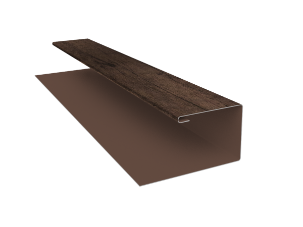 Планка П-образная Экобрус Grand Line 0,45 Print Elite Antique Wood TwinColor (2м)