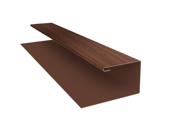 Планка П-образная Экобрус Grand Line 0,45 Print Elite Choco Wood TwinColor (2м)