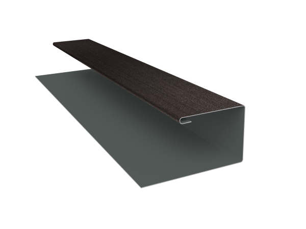 Планка П-образная Экобрус Grand Line 0,45 Print Elite Coffee Wood TwinColor (3м)