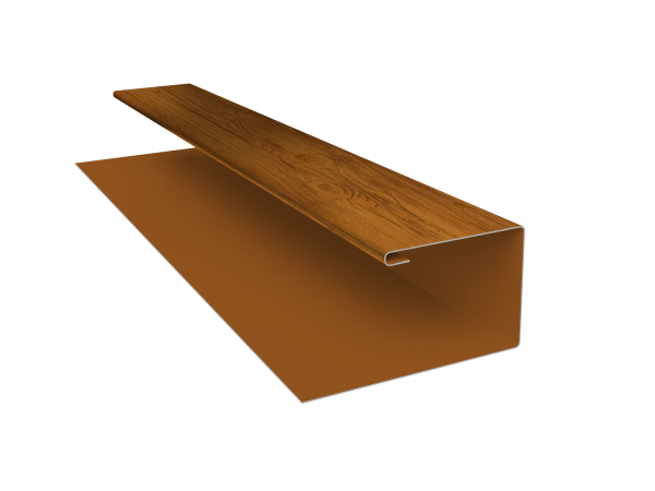 Планка П-образная Экобрус Grand Line 0,45 Print Elite Golden Wood TwinColor (3м)