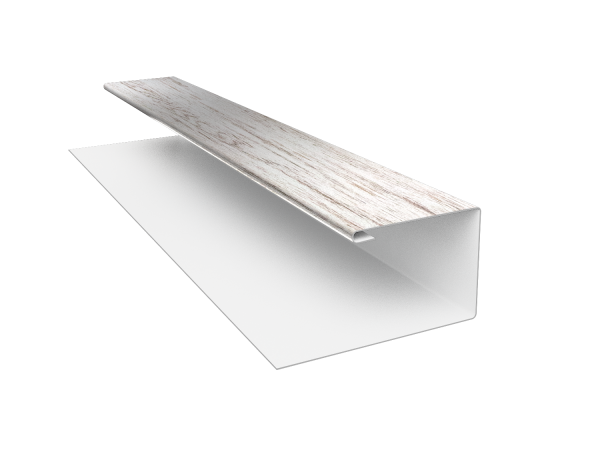 Планка П-образная Экобрус Grand Line 0,45 Print Elite Snow Wood TwinColor (2м)