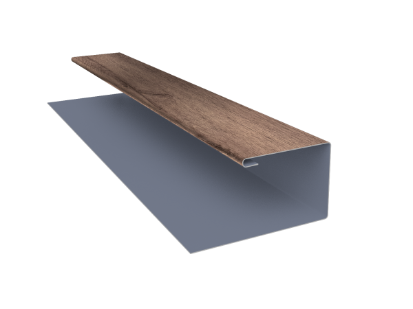 Планка П-образная Экобрус Grand Line 0,45 Print Premium Almond Wood Fresh (3м)