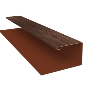 Планка П-образная Экобрус Grand Line 0,45 Print Premium Antique Wood TwinColor (3м)