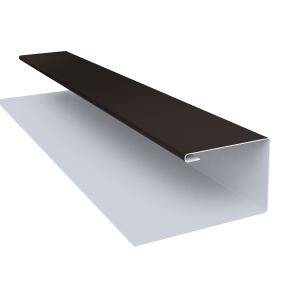 Планка П-образная Экобрус Grand Line 0,5 Rooftop Бархат RR 32 темно-коричневый (3м)