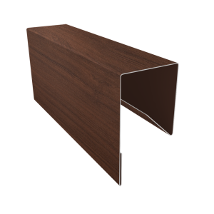 Планка П-образная заборная 17 0,45 Print Elite Choco Wood TwinColor (2,5м)