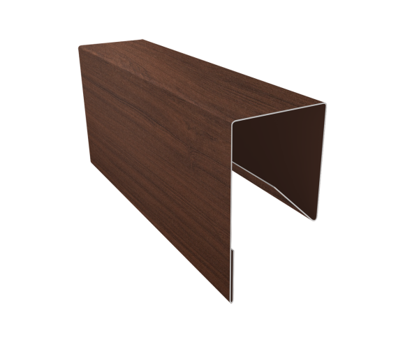 Планка П-образная заборная 17 0,45 Print Elite Choco Wood TwinColor (2,5м)