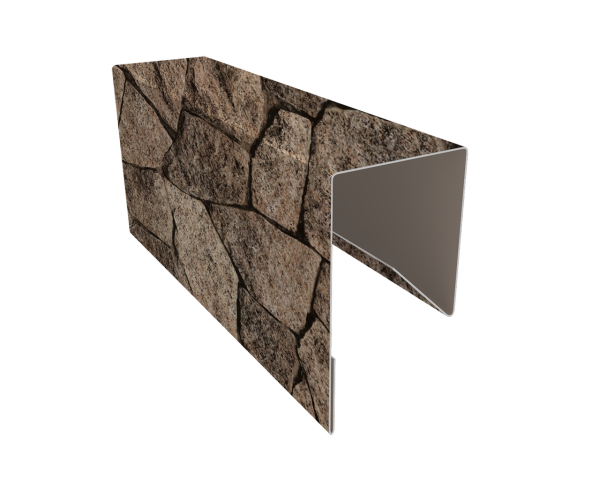 Планка П-образная заборная 17 0,45 Print Elite King Stone TwinColor (3м)