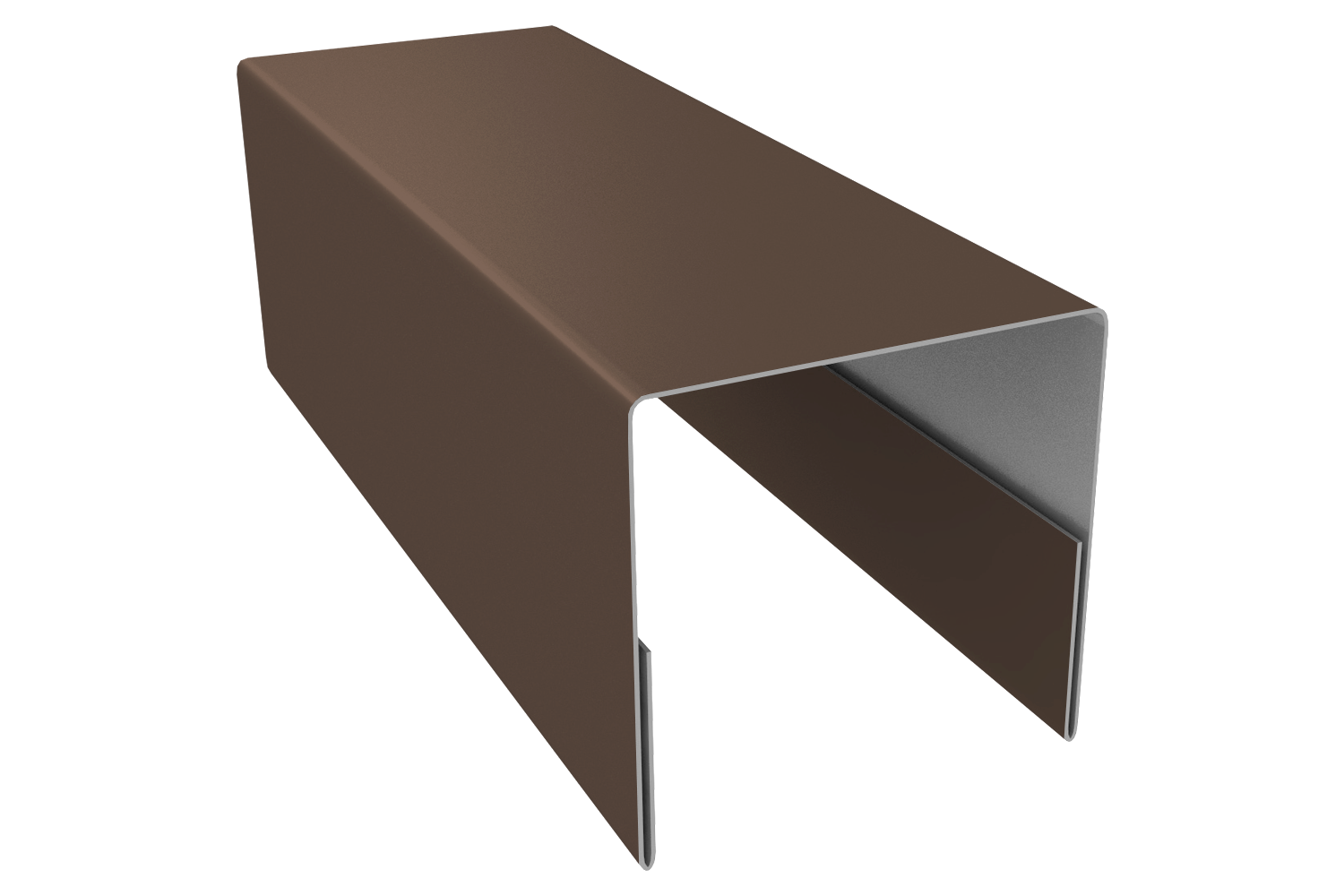 Планка П-образная заборная 20 0,45 Drap ST RAL 8017 шоколад (2м)