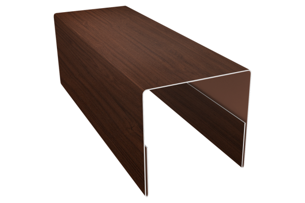 Планка П-образная заборная 20 0,45 Print Elite Choco Wood TwinColor (2,5м)