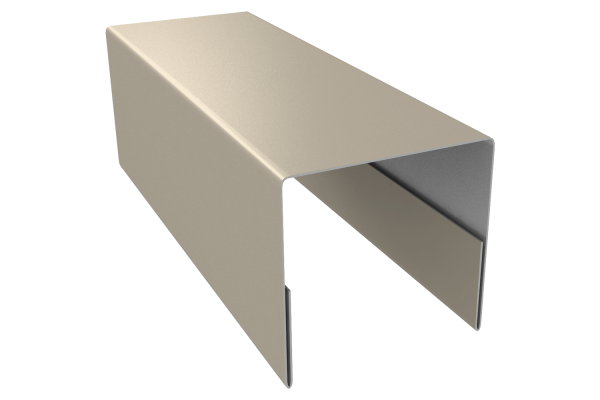 Планка П-образная заборная 20 0,5 Satin с пленкой RAL 1015 светлая слоновая кость (2,5м)