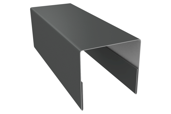 Планка П-образная заборная 20 0,5 Satin с пленкой RAL 7016 антрацитово-серый (2,5м)